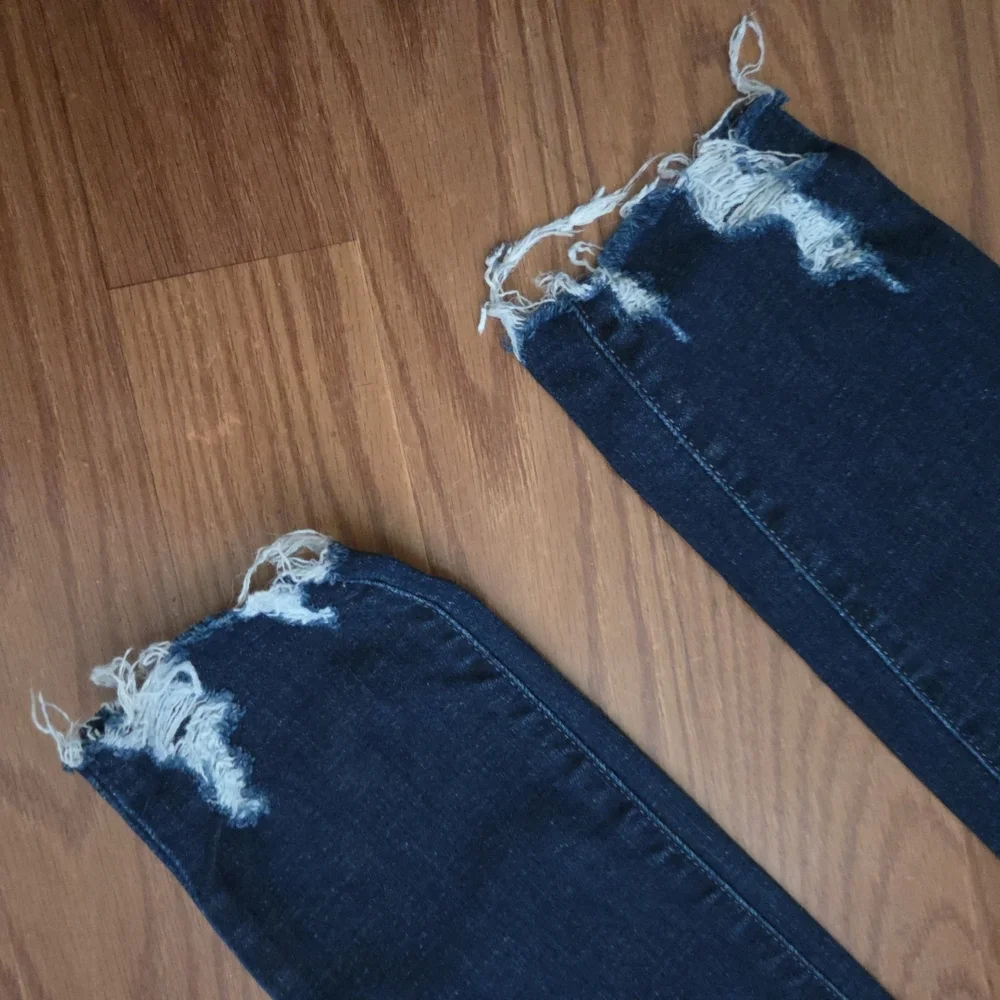 Joe's Jean Women's Dark‎ Blue Raw Hem Skinny Size 27 - Picture 7 of 9